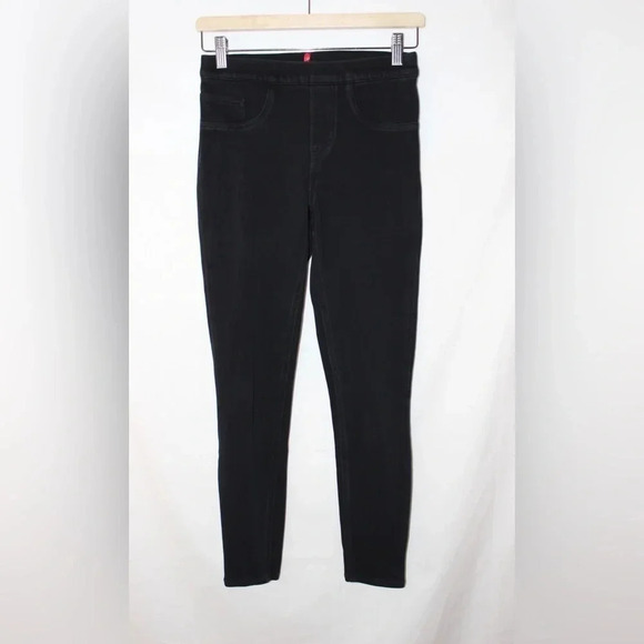 Women’s Spanx Black Denim Jean-ish® Ankle Leggings Size Small - Picture 1 of 12